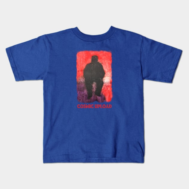 Cosmic Upload Kids T-Shirt by Lunatic Painter